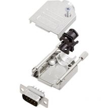Encitech - Kit embase sub-d mâle Nombre de pôles: 9 DTZK09-DBP-K 6355-0002-01 180 ° fût à souder 1 set