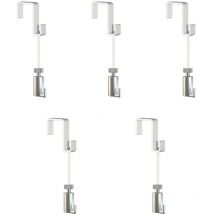 Artiteq - Pack de 5 kit d'accrochages tableaux suspension sur portes, panneaux, cloisons 16mm - Max 15kg