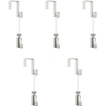 Artiteq - Pack de 5 kit d'accrochages tableaux suspension sur portes, panneaux, cloisons 21mm - Max 15kg
