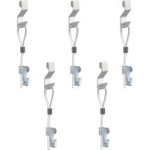 Pack de 5 kit d'accrochages tableaux Artiteq suspension sur grilles, panneaux, cloison - Max 4kg