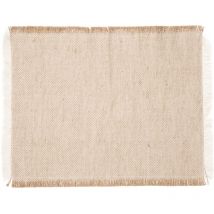 Set de table à franges bicolore Beige 45x30 cm