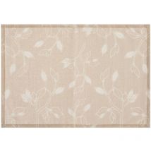 Set de table avec motif floral, beige, 45 x 30 cm