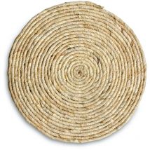 Set de table Naturel rond clair 38 cm feuilles de maïs
