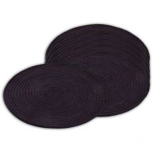 Set de table 38 cm (Lot de 6) Noir