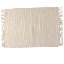 Set de table rectangulaire 35x50 cm en coton recyclé beige Basic Line