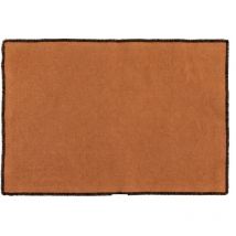 Set de table uni à petites franges Marron glacé 45x30 cm