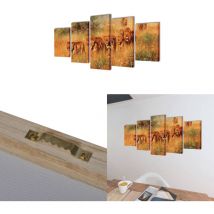 Vidaxl - Set de toiles murales imprimées Lions 100 x 50 cm - Tableau deco - Tableaux deco - Home & Living - Multicolore