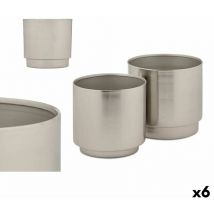 Set de Töpfe giftdecor 40055-s Silber Eisen 18 x 16,5 x 18 cm 16 x 15,5 x 16 cm (6 Stück)