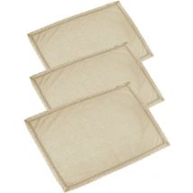 Set de torchons 3 pièces amelie beige cm50x70