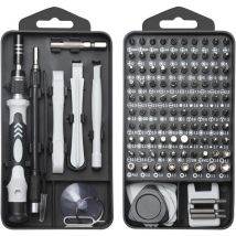 Set de Tournevis de Précision - 122 en 1 Mini Kit de Réparation Portable pour Ordinateur, iPhone, Lunettes