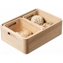 Set de trois panières en bois