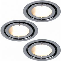 Paulmann - Lot de 3 spots encastrables spot métal chromé lampe ronde lumineuse 935.20