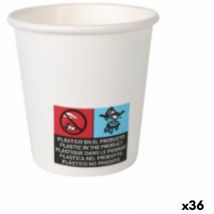 Algon - Set de vasos cartón desechables blanco 36 unidades 80 ml (50 piezas)