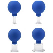 Euritecsa - Set de Ventouses en Verre avec 4 Tailles Différentes, Ventouse pour Massage, Ventouse Anti-Cellulite, Tasses à Ventouses pour Massage