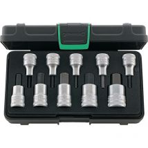 Stahlwille - Jeu de douilles-embouts 6 pans intérieurs 10 pièces 96031508 Propulseur: 1/2' (12.5 mm) 1 set S900881