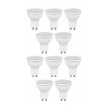 Lotto di 10 punti led 7W GU10 Angolo bianco 110° Neutrale bianco 4500K