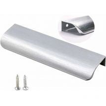 Set di 10 maniglie per mobili in nichel spazzolato Maniglia per armadio Maniglia invisibile - Maniglie per cassetti da cucina Maniglia per mobili da