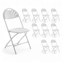 Set di 10 sedie pieghevoli traforate