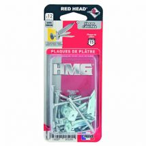 Set di 12 tasselli e viti per chiodatura TESTA ROSSA, Diam.4 x L.50 mm Red head