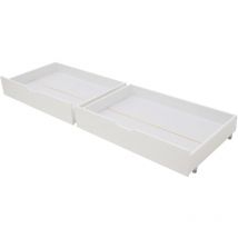 Set di 2 cassetti bianchi sotto il letto MARCEAU