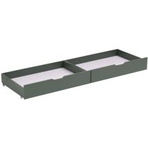 Set di 2 cassetti verdi per letto