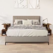 Set di 2 Comodini Tavolini da notte ,Tavolini da divano ,Rovere Fumo 35x35x55 cm in Legno Multistrato ITD19360