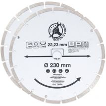 Set di 2 dischi diamante tutti i materiali 230 mm