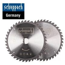 Set 2 lame circolari 216 mm 40t multimateriale per troncatrice Scheppach hm216