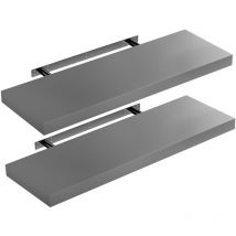 Set di 2 mensole sospese 70cm (de), Set of 2 Matt Grey (en)