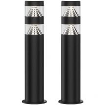 Set di 2 paletti da giardino nora neri 9W led 4000K - H40cm