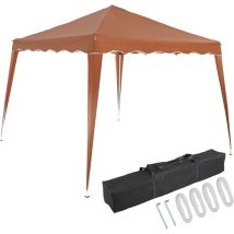 Casaria Gazebo da Giardino 3x3m Capri Tenda Pop Up Impermeabile e Pieghevole incl. Borsa per Trasporto marrone chiaro