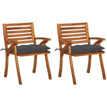 Furniture Limited - Sedie da Pranzo da Giardino con Cuscini 2 pz