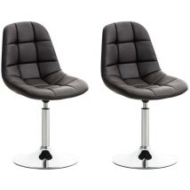 Set di 2 sedie Emil in similpelle marrone