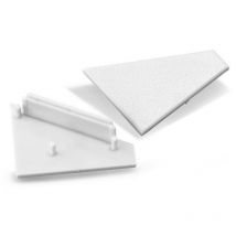 Set di 2 Terminali per Profilo led ad Angolo 30/60° Grigio