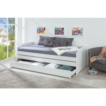 Inter Link - Letto A Scomparsa - Letto Con Contenitore - Letto A Cassetti - Letto Trasformabile - 3 Letti 90 X 200 Cm - Legno Massiccio - 2 Reti A 