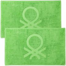 Set di 2 x Tappeto Bagno 100% Cotone 50x80 cm Verd