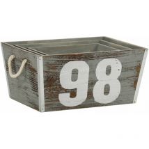 Magazzini Cosma - Cassette decorative da interno casa in legno di paulownia con decorazione numeri