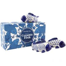 Set di 3 pesci decorativi in ceramica Willow