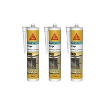 Set di 3 sigillanti siliconici elastici Sika Sika sil g - Trasparente - 300ml - Transparent