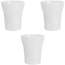 Set di 3 vasi per orchidee con riserva d'acqua - Dali-dea trasparente 2 litri