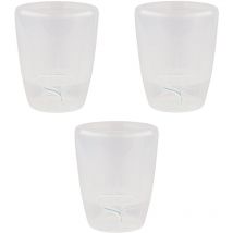 Set di 3 vasi per orchidee con riserva d'acqua - Orchidea trasparente 2 litri