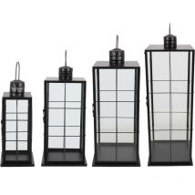 Set di 4 accoglienti lanterne in metallo