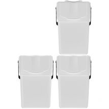 Set di 3 bidoni raccolta KEDEN SORTIBOX per il riciclaggio, bianco, 75L