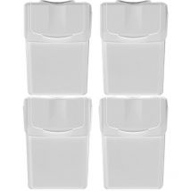 Set di 4 bidoni raccolta KEDEN SORTIBOX per il riciclaggio, bianco, 80L
