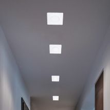 Faretto da incasso plafoniera soggiorno lampada faretto da incasso quadrato plafoniera LED camera da letto, 12W 1000lm bianco caldo, LxP 10,2x10,2