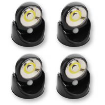 Astuceo - Set di 4 faretti con rilevatori di movimento - led potenti