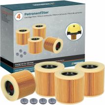 Ulisem Filtri Per Aspirapolvere Kärcher Wd2, Wd3, Mv3, A, K Series, Se 4001, Se 4002, Confezione Da 4, Come Filtro A Cartuccia 6.414-552.0, 6.414-