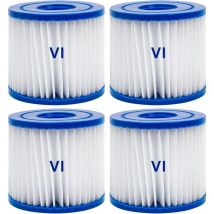 Set di 4 filtri Spa di tipo vi e filtri a cartuccia vi per Bestway Lay-Z-Spa, filtri Spa di tipo vi
