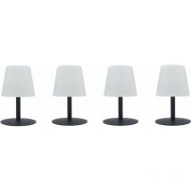 Set di 4 lampade da tavolo a LED senza fili H25CM STANDY MINI Rock