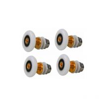 Set di 4 rotelle di ricambio per porta doccia - Diametro: 27 mm